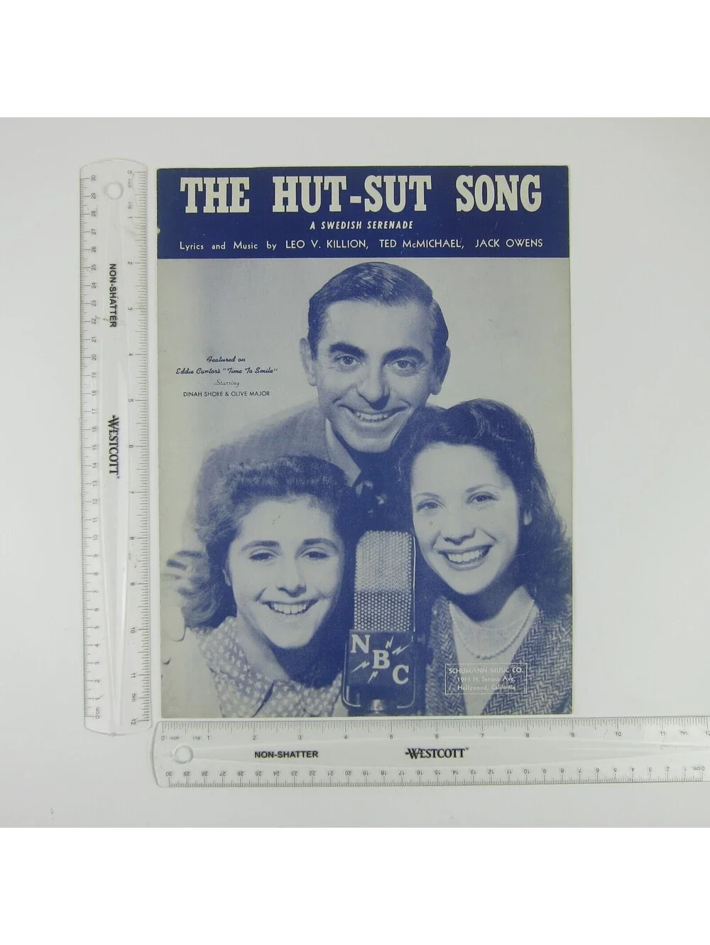 Sheet Music The Hut-Sut Song Eddie Cantor Olive Major Dinah Shore Vintage 1941